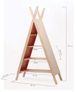 RNT By Really Nice Things Bibliothèques Et étagères Enfant Étagère Bibliothèque En Pin Massif Couleur Naturel Forme De Tipi 13 RNT By Really Nice Things Bibliothèques Et étagères Enfant Étagère Bibliothèque En Pin Massif Couleur Naturel Forme De Tipi -Armoires enfant Soldes etagere bibliotheque en pin massif couleur naturel forme de tipi 5