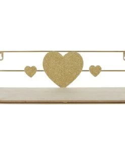 Maisons Du Monde Bibliothèques Et étagères Enfant Etagère Cœurs Beige Et Dorée