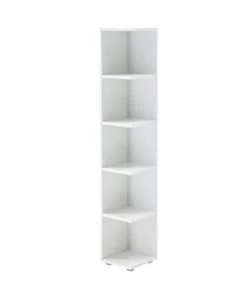 Casâme Bibliothèques Et étagères Enfant Etagère D'Angle 5 Niveaux H142 Cm - Marron -Armoires enfant Soldes etagere d angle 5 niveaux h142 cm blanc