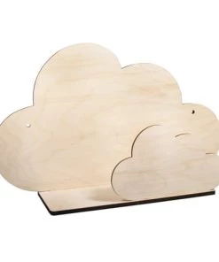 Youdoit Bibliothèques Et étagères Enfant Étagère En Bois Nuage 35x21x10cm -Armoires enfant Soldes etagere en bois nuage 35x21x10cm 2