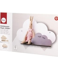 Youdoit Bibliothèques Et étagères Enfant Étagère En Bois Nuage 35x21x10cm -Armoires enfant Soldes etagere en bois nuage 35x21x10cm 3