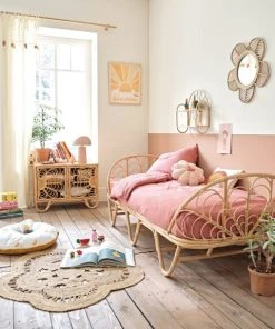 Maisons Du Monde Bibliothèques Et étagères Enfant Etagère En Rotin Et Bois De Sapin Beige -Armoires enfant Soldes etagere en rotin et bois de sapin beige 1000 3 18 226256 5