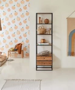 Tikamoon Bibliothèques Et étagères Enfant Etagère Enfant En Acacia Massif Et Métal