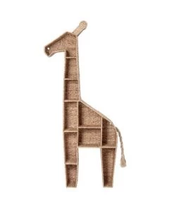 Maison Et Styles Bibliothèques Et étagères Enfant Etagère Girafe 46x25,5x148 Cm En Rotin Naturel