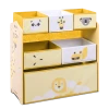 Beeloom Bibliothèques Et étagères Enfant Etagère Multifonctionnelle Pour Enfants En Bois Naturel Jaune -Armoires enfant Soldes etagere multifonctionnelle pour enfants en bois naturel jaune