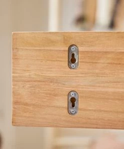 Tikamoon Bibliothèques Et étagères Enfant Etagère Murale Enfant En Teck Massif 100 Cm -Armoires enfant Soldes etagere murale enfant en teck massif 100 cm 4