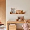 Tikamoon Bibliothèques Et étagères Enfant Etagère Murale Enfant En Teck Massif 100 Cm
