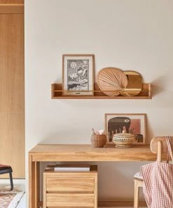 Tikamoon Bibliothèques Et étagères Enfant Etagère Murale Enfant En Teck Massif 100 Cm