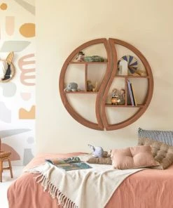 Tikamoon Bibliothèques Et étagères Enfant Etagère Murale Enfant En Teck Massif