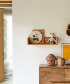 Tikamoon Bibliothèques Et étagères Enfant Etagère Murale Enfant En Teck Massif 60 Cm