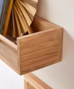 Tikamoon Bibliothèques Et étagères Enfant Etagère Murale Enfant En Teck Massif 60 Cm -Armoires enfant Soldes etagere murale enfant en teck massif 60 cm 7