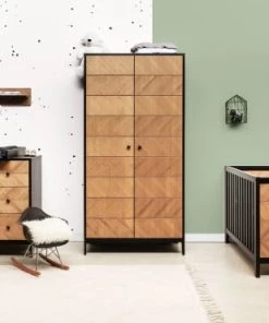 Bopita Bibliothèques Et étagères Enfant Etagère Murale Noir Naturel Naturel -Armoires enfant Soldes etagere murale noir naturel naturel 3