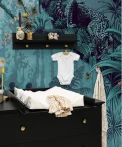 Bopita Bibliothèques Et étagères Enfant Étagère Noir Mat En Panneaux De Particules -Armoires enfant Soldes etagere noir mat en panneaux de particules 4