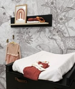 Bopita Bibliothèques Et étagères Enfant Étagère Noir Mat Naturel -Armoires enfant Soldes etagere noir mat naturel 4