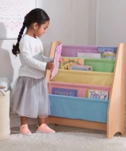 KidKraft Bibliothèques Et étagères Enfant Etagère Tissus Pastel Rangement Livres -Armoires enfant Soldes etagere tissus pastel rangement livres 2