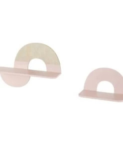 Maisons Du Monde Bibliothèques Et étagères Enfant Etagères Arcs De Cercle Beiges Et Roses (x2)