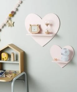Maisons Du Monde Bibliothèques Et étagères Enfant Etagères En Bois De Peuplier Rose (x2) -Armoires enfant Soldes etageres en bois de peuplier rose x2 1000 2 6 225711 3