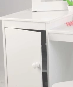 KidKraft Bureaux Enfant Grande Coiffeuse Effet Bois Blanc -Armoires enfant Soldes grande coiffeuse effet bois blanc 3