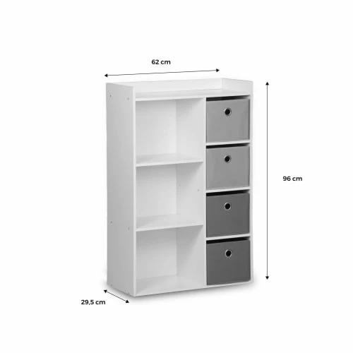 Alice's Garden Bibliothèques Et étagères Enfant Meuble De Rangement Pour Enfant, Blanc 8 Alice's Garden Bibliothèques Et étagères Enfant Meuble De Rangement Pour Enfant, Blanc – Image 6