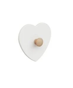 AT4 Bibliothèques Et étagères Enfant Patère En Bois Coeur -Armoires enfant Soldes patere en bois coeur 2