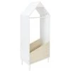 Toilinux Armoires Enfant Penderie Cabane Semi-fermée Pour Chambre D'enfant Blanc -Armoires enfant Soldes penderie cabane semi fermee pour chambre d enfant blanc