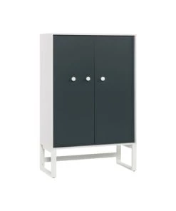 Vox Armoires Enfant Petite Armoire 2 Portes Blanc Gris