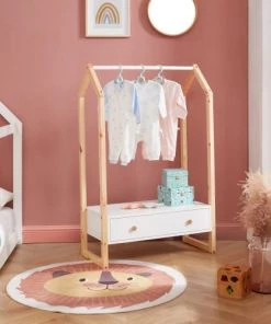 Baita Armoires Enfant Portant Blanc 1 Tiroir -Armoires enfant Soldes portant blanc 1 tiroir 4