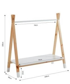 Baita Armoires Enfant Portant Blanc 80cm -Armoires enfant Soldes portant blanc 80cm 5