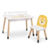 Beeloom Bureaux Enfant Table Pour Enfants En Bois Naturel Jaune Multifonctionnelle