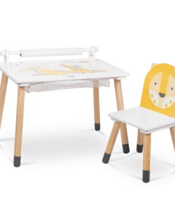 Beeloom Bureaux Enfant Table Pour Enfants En Bois Naturel Jaune Multifonctionnelle